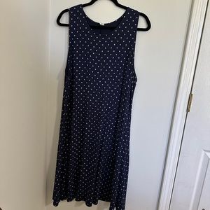 OLD NAVY Size XXL Navy polka dot sleeveless dress